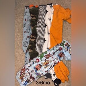 Kids Cartoon Print One Piece Pajamas